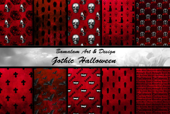 Download Red &amp; Black Gothic Halloween Backgrounds - Halloween Collection