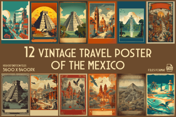 Download Vintage Travel Posters of Mexico - Premium Resources
