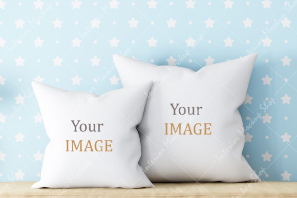 Download Children's Room White Pillow Mockup - White Collection