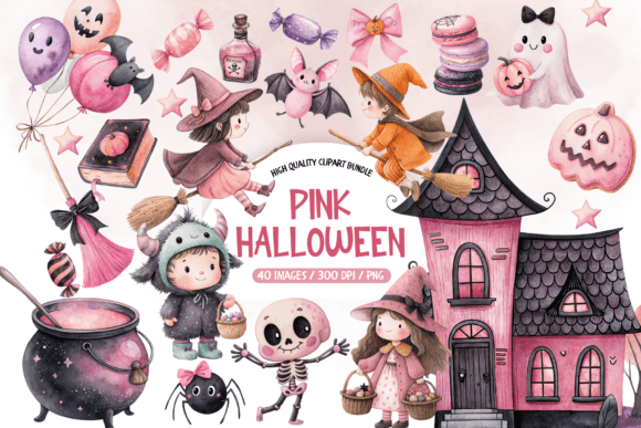 Download Pink Halloween Clipart - Halloween Collection
