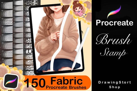 Download 150 Procreate Fabric Texture Brushes - Brush Collection